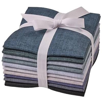 Craftido - 11 Options Solids with Tweed Tonals - Assorted Color Cotton Quilting Fabric Bundles 10pcs Fat Quarters 18"x21" - Medium Weight 5.2oz - for Quilting, Sewing and Crafts - Monochrome