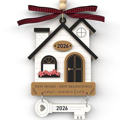 House Warming Gifts New Home - Housewarming Gifts for New House - Housewarming Gift Presents for Women, Couple - New House New Beginning -New House Owners Gift Ideas - Wooden Home Ornament 2026