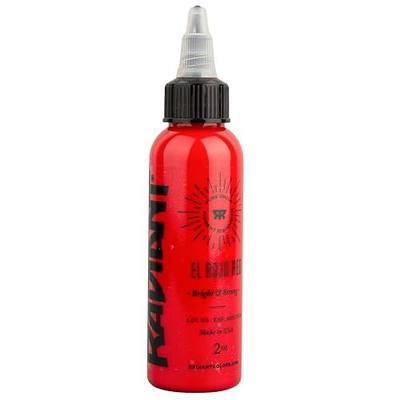 Radiant Colors Tattoo Ink 1oz Bottle (El Rojo Red) | High pigment load Vegan tattoo ink Made in USA 1oz bottle For skin and body art Bright shades