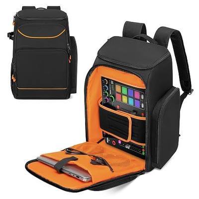 PGmoon Audio Mixer Backpack Compatible with RODECaster Pro/Pro II/RC Duo | DJ Mixer Travel Bag Case for Microphones and More Podcast Equipment(Patent Design)
