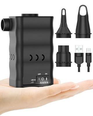 Dr.meter Portable Air Pump for Inflatables, 6000mAh Rechargeable Air Mattress Pump, Quick-Fill Electric Air Inflator Deflator for Inflatable Pool Boat Float Raft Swimming Rings Camping Vacuum Bag
