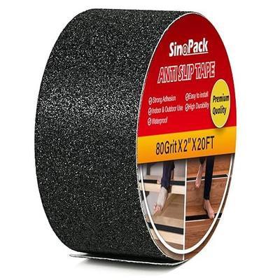 Anti Slip Tape Black 2 in x 20FT Non Skid Tape for Stairs Outdoor Indoor, Best Grip Non Slip Strips Tape High Traction Adhesive for Stairs Step