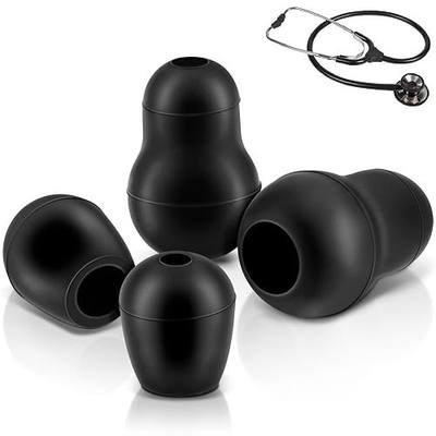 Stethoscope Ear Tips Replacement for Littmann Stethoscopes - Compatible with Littman Ear Tips Replacement, Stethoscope Ear Pieces, Littmann Stethoscope Parts & Cardiology IV Parts, Small/Medium, 4 Pcs