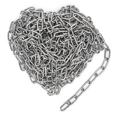 3/16 Inch 304 Stainless Steel Chain, 32.8 Feet Heavy Duty Utility Chain for Hanging, Durable Small Light Duty Chain, Metal Chain for Sites, Warehouses, Camping