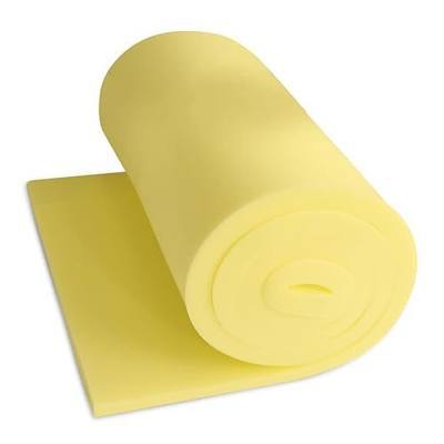 High Density Upholstery Foam Sheet, 1 x 16 x 79 Inch Yellow Polyurethane Padding, Cut-to-Size Cushion Replacement for Couch, Chair, Sofa, Bench & DIY Projects