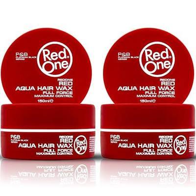 Redone Hair Wax Red 150ml Pack of 2 | Strong Hold & High Shine Hair Styling Wax for Men & Women | Strawberry Scent | Gel Wax for Hair, Beard & Moustache Control | Professional Long Lasting Finish