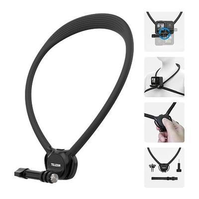 TELESIN Neck Mount SE 2.0 with Air Cushion, Adjustable Chest Strap and Neck Mount for Hands-Free POV Vlogging for GoPro Hero 13/12/11/10/9, Insta 360 X5/X4/Ace Pro 2 / Osmo 360 Nano Action 6/5 Pro/4/3