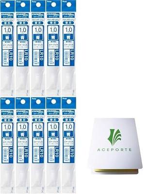 Energel Ink 10 Refills, Sticky Notes Value Set (Blue, 1.0mm)