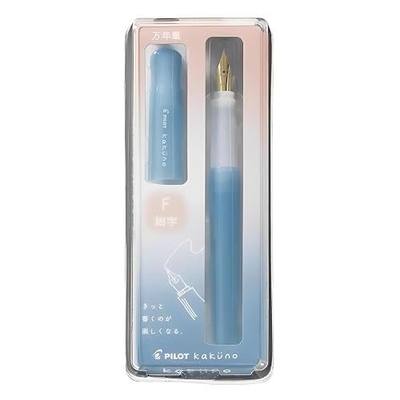 Pilot Kakuno Fountain Pen Madoromi Color Series, Gold (Smiley Face) Fine Nib, Perfect for Beginners and Creative Expression, Light Blue, PFKA-1MDLBF