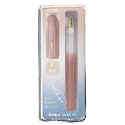 Pilot Kakuno Fountain Pen Madoromi Color Series, Gold (Smiley Face) Fine Nib, Perfect for Beginners and Creative Expression, Pink, PFKA-1MDPF