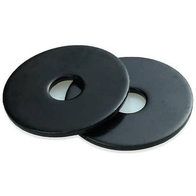 1/4 x 1 Inch 18-8(304) Stainless Steel Fender Washers, Black Zinc Plated Flat Washers for Screws and Bolts, 50 Pieces Large Repair Washers for Home and Industrial Use