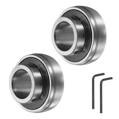 uxcell 2pcs UC206-18 Pillow Block Bearings 1-1/8" Bore Bearing Units Chrome Steel (GCR15) Flange Mounted Bearing Housing with Wrench