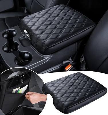 Center Console Cover for 2013-2018 Ram 1500 & 2013-2024 Dodge Ram 2500/3500 | 1500 Classic Model, PU Leather Armrest Cover Middle Console Cover Accessories with Hidden Pockets, Jump Seat Only