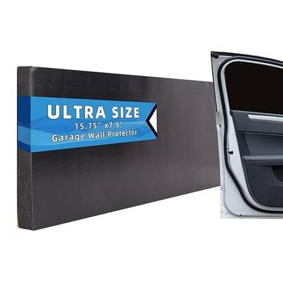 Upgraded PVC Thickened Coating Highly Elastic Garage Wall Protector car Door Protector Adhesive Foam Padding (2-Pack Black)