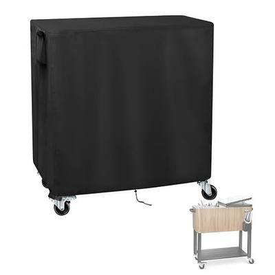 Outdoor Cooler Cart Cover Waterproof for Ice Chest-38x24x35in | 38in Patio Cooler Cover for 89.8Qt Rolling Ice Chest Cooler Cart Grill Table and Beverage Cooler on Wheels
