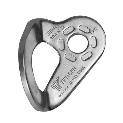 35kN UIAA Certified Heavy Duty Stainless Steel M12 Climbing Bolt Hanger, 5pc Silver
