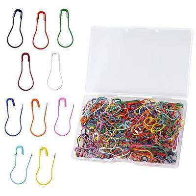 200 Pieces Safety Bulb Pins,Mixed Colors Bulb Pin Gourd Safety Pin Metal Calabash Clothing Tag Pins for Knitting and DIY Project Craft Project, Home Accessories