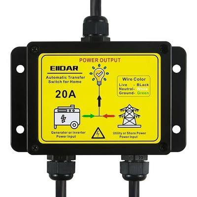 ATS 20 Amp Automatic Transfer Switch,AC120V Home Generator Equipment | Auto mains generator switch, steady continuous power, reliable backup supply for residential blackout crisis