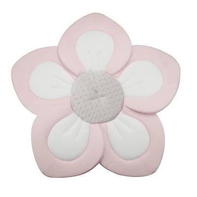 PandaEar Baby Bath Pad for Infant Newborn | Soft Flower 5 Petals for Sink Bathtub Essentials Shower Gift (Pink)