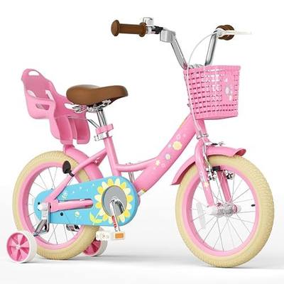 Glaf Toddler Girls Bike for Age 2-9 Years 12 14 16 20 Inch | Kids Toddler Bike,Girls Bicycle,Doll Seat, Basket, Adjustable Seat, Bell,