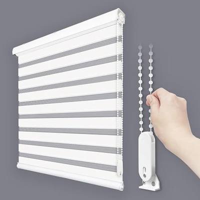 Foiresoft Custom Zebra Blinds for Windows, Light Filtering Day Night Dual Layer Blinds for Home & Office, Adjustable Privacy, Made to Order for Inside or Outside Mount