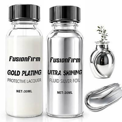 Liquid Leaf Paint - Alcohol-Based Airbrush Paint - High Gloss Finish Silver 1 Fl Oz