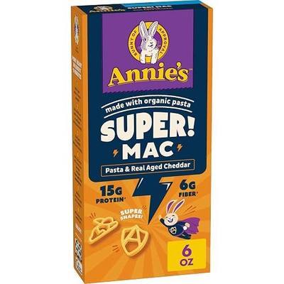 Annie's Protein Super! Mac Organic Pasta Shapes, Real Aged Cheddar, 6 oz
