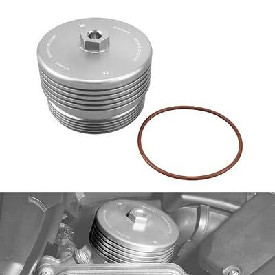 Bevinsee Oil Filtrar Housing Cover 11427525334 | Compatible with E90 E92 E60 E81 E82 320i 323i 325i 328i 335i 330i 523i 525i 528i 530i 535i N52 N54 N55 S55 Engines, Silver