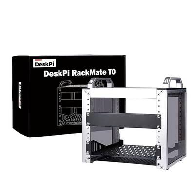 GeeekPi 4U Server Cabinet, 10 inch Mini Server Rack for Network, Servers, Audio, and Video Equipment, DeskPi RackMate T0 Rackmount, 7.87 inch Depth
