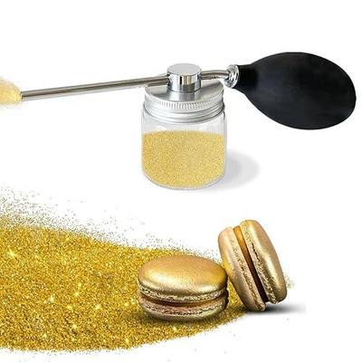 Edible Glitter Spray Bottle - Refillable Spray Bottle for prism powder, Luster Dust. for Cocktails, Chocolate, Cakes, Drinks Decorations – Compatible with Multiple Glitter Colors (Silver)