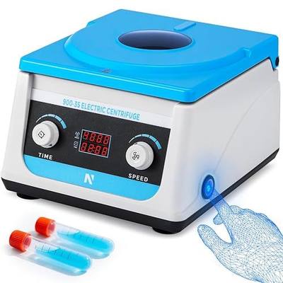 NEWTRY Centrifuge Machine, Electric Desktop Benchtop Lab Centrifuges | Digital Display Screen, 15ml x 6 Capacity, 4000r/min, Max. 2156xg, 1-60min Timer, 110V Plug Stable Operation, 60W PMDC Motor