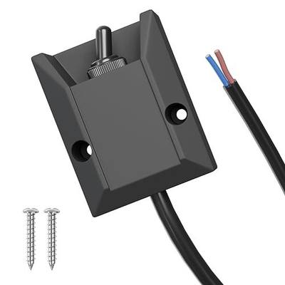 RVMARINEPAT Wired Toggle Switch 12V 30A Heavy Duty Waterproof Toggle Switch SPST ON/Off 2 Pin Latching Rocker Switch with 2ft Wire for Marine, RV, Automotive, Boat Electrical Systems