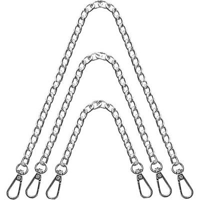 Yiaizhuo 3 Pack (16",36",48") Silver Purse Chain Strap Bag Chains for Handbags