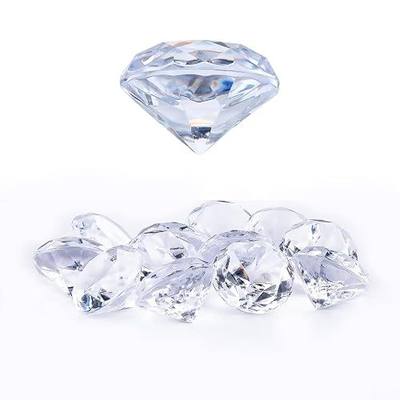 Niceup 26PCS Fake Diamonds Gem Toys, 1.5in Clear Pool Diving Gems Acrylic Plastic Gemstones for Kids, Party Décor Jewels Treasure Hunt Hiding Sensory Bin Filler Toys Craft Supplies