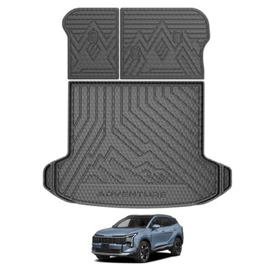 Mixsuper Cargo Liner for Chevrolet Equinox/GMC Terrain 2018-2024, Trunk Mat Backrest Mat for Equinox/Terrain Accessories Cargo Mat Rear Trunk Liner Black