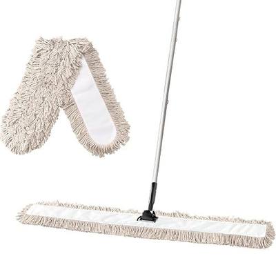 ARTIPOLY Commercial Dust Mop & Floor Sweeper,55" Industrial Dry Mop with Heavy Duty Long Handle, Premium Cotton Dust Mop Head for Hardwood Floors, Industrial, Commercial, and Residential Cleaning