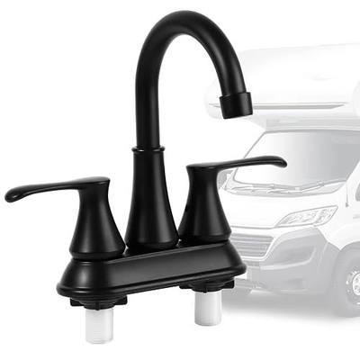 4 inch RV Bathroom Faucet, RV Bathroom Sink Faucet Replacement for Campers, RV, Motorhome, Travel Trailer, Boat (Black)