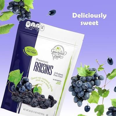 Dried Raisins 20 oz - Premium Quality, All-Natural, Sweet & Juicy Snack, Perfect for Baking, Cooking, and Healthy Snacking - Pack of 1 | Gourmet Grove