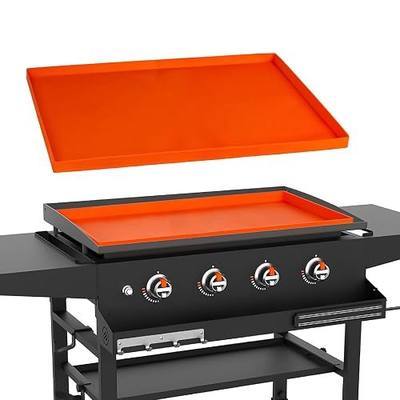 36 Inch Silicone Griddle Mat Cover for Blackstone Silicone Skillet Cover, Heavy Duty Food Grade Grill Mat, Protective Cover Keep Griddle Clean All Year Round, Orange