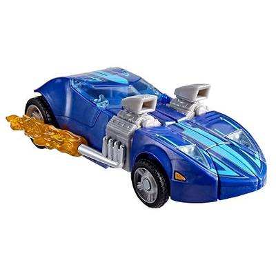 Transformers Collaborative Hot Wheels x Twin Mill, Deluxe Class 5-Inch Robot Action Figure Converts to Racecar, Car Toys for Ages 8+ | Transformers Collaborative Hot Wheels 5 Inch Action Figure Deluxe Class - Twin Mill Blue Version