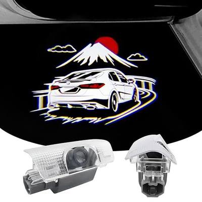 2 PCS LED Car Door Logo Lights Compatible for Camry XV70 June 2017 - April 2024 Courtesy Projector Laser Welcome Light Puddle Lamp Easy Installation Car Accessories (2021 Mount Fuji)