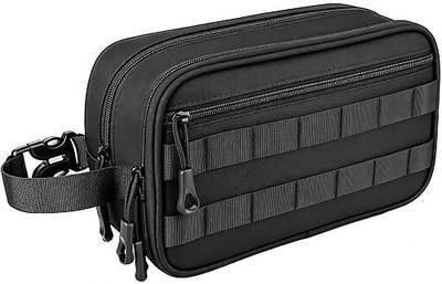 HILOMON Men's Toiletry Bag, Tactical Inspired Hygiene Shaving Bath Shower Grooming Toiletries Bag for Men Water-resistant Dop Kits for Travel