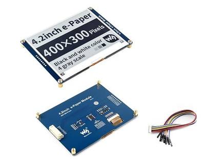 4.2inch e-Paper Module E-Ink Display Compatible with Raspberry Pi 5/4B/3B+/Zero/Zero W/Zero 2W/Pico/Pico W/Pico 2/Pico 2W, 400x300 Pixels, Black/White Color SPI Interface, Support Partial Refresh