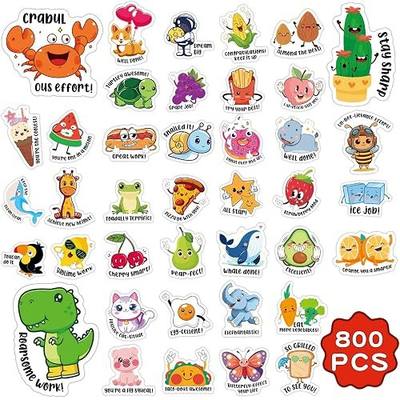 800PCS Fun Stickers for Kids, Positive Stickers for Kids Classroom, Classroom Prizes Elementary, Removable Teacher Stickers for Grading and Rewards