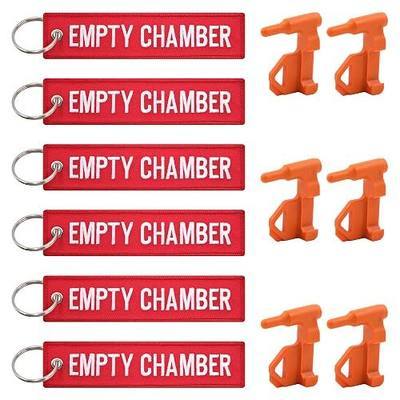 Chamber Flag, Safety Flag for Rifle, Handguns, Shotgun, Pistol, 6 Orange Chamber Flags with 6 Bright Orange Tags, Universal Compatibility Empty Chamber Indicators, Empty Chamber