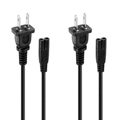 PS5 Power Cord & Xbox Series X/S Power Cable - 2 Pack Replacement 2 Prong Universal Figure 8 Non-Polarized AC Cord for PlayStation 5/PS4 Slim/PS3, Xbox One X/S,Series X/S - Power Supply & Durable 5FT