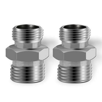 2Pcs M14 to M16 Carbon Stee Fittings Adapters for Mini Excavator Hydraulic Hose Pipe Thread Connector Compatible with AGT、FF Industries、VICSEC、Miva、Machpro、TPM