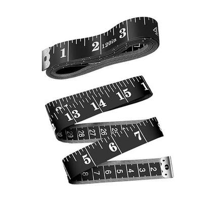 120 Inch/300 cm Tape Measure Body Measuring Tape 2 Pack Black | Dual Scale Flexible Tailor Soft Measuring Tape for Sewing,Cloth Measurement,Craft Ruler,Weight Loss Measurement