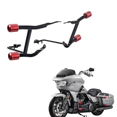 Advanblack Protek Rear Performance Crash Bar Saddlebags Guards Compatible with 2014-2026 Harley Touring Street Glide Road Glide (Red CNC)