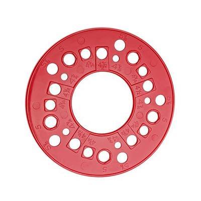 Wheel Bolt Pattern Measuring Tool, 5 Lug Template for Trailer Axle Rims | Lug pattern measuring tool fits 4/5/6/8 lug rims,precise bolt circle gauge,lightweight red template for wheel fitment check